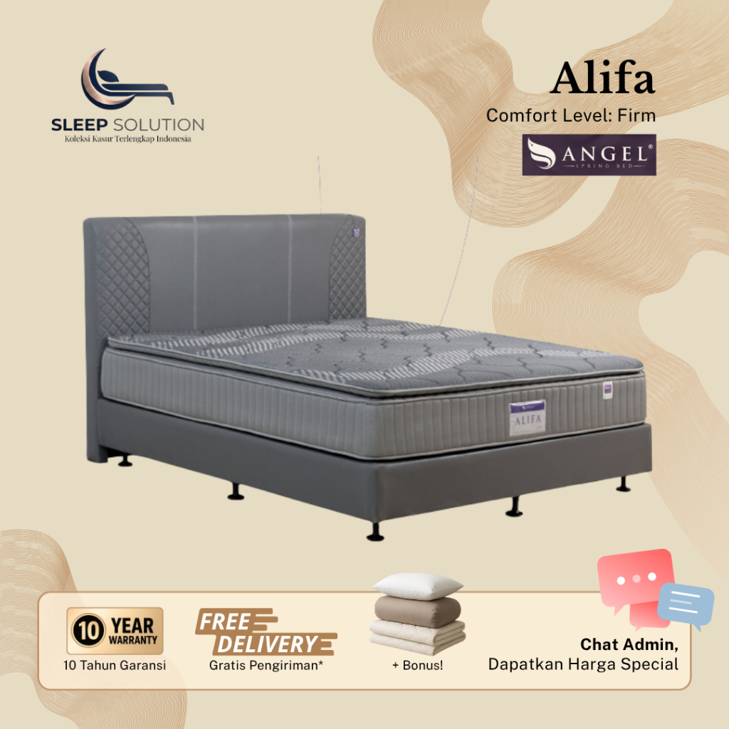 ANGEL ALIFA I Kasur Spring Bed | Matras Premium | 100x200, 120x200, 160x200, 180x200, 200x200