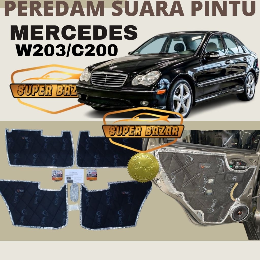 Mercedes benz W203 C200 peredam suara pintu aksesoris mobil