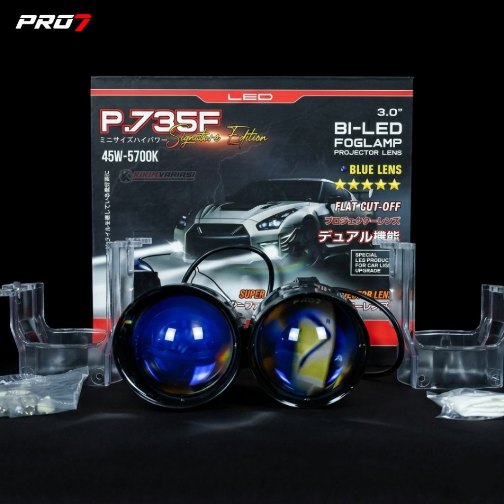 PRO7 P735F SE Signature Edition Foglamp Premium Blue Lens dan teknologi Pure Laser LED I READY STOK 