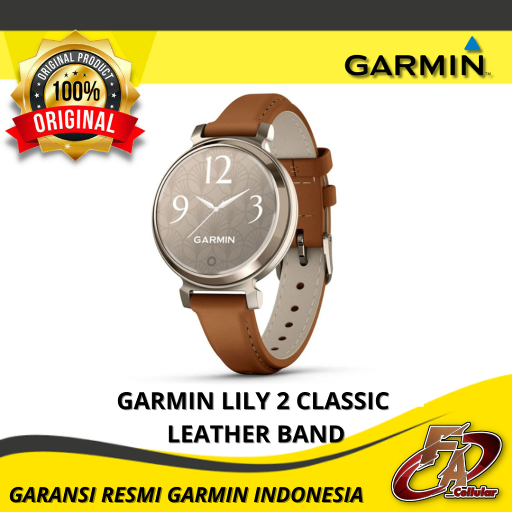 Garmin Lily 2 Classic Leather Band Smartwatch - Garansi  Resmi  Garmin Indonesia