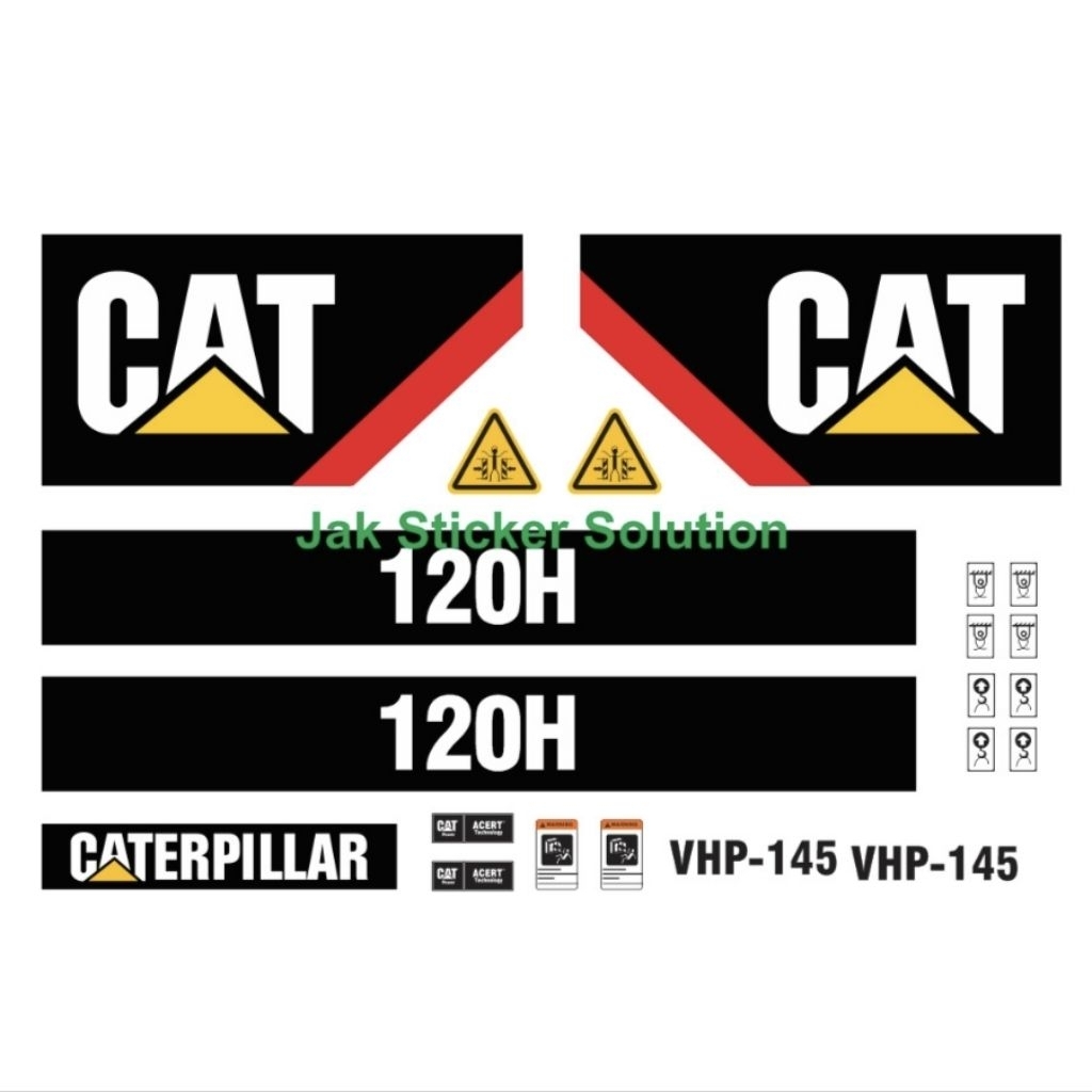 Stiker  Motor Grader Cat 120H Sticker Alat Berat