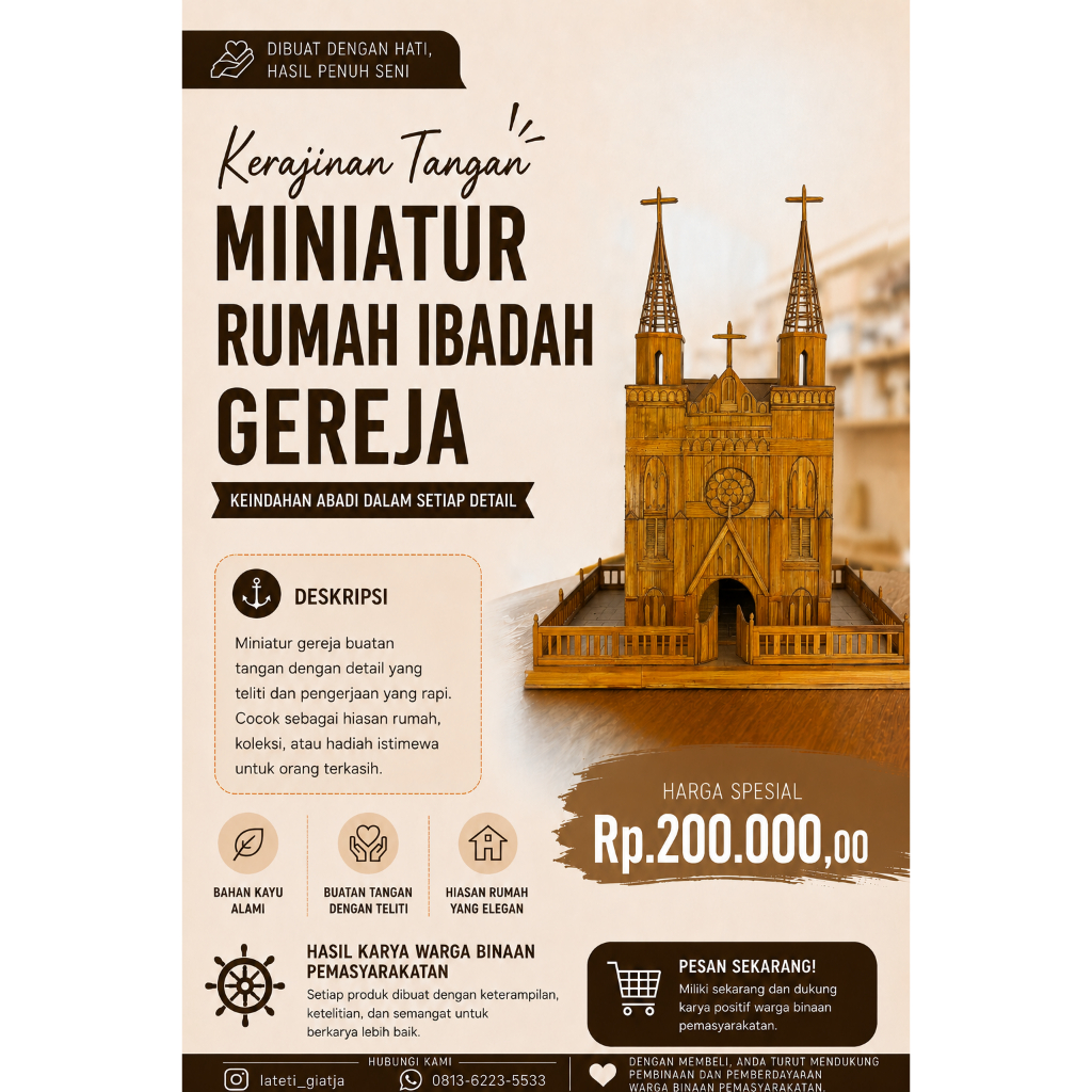 Miniatur Rumah Ibadah Gereja
