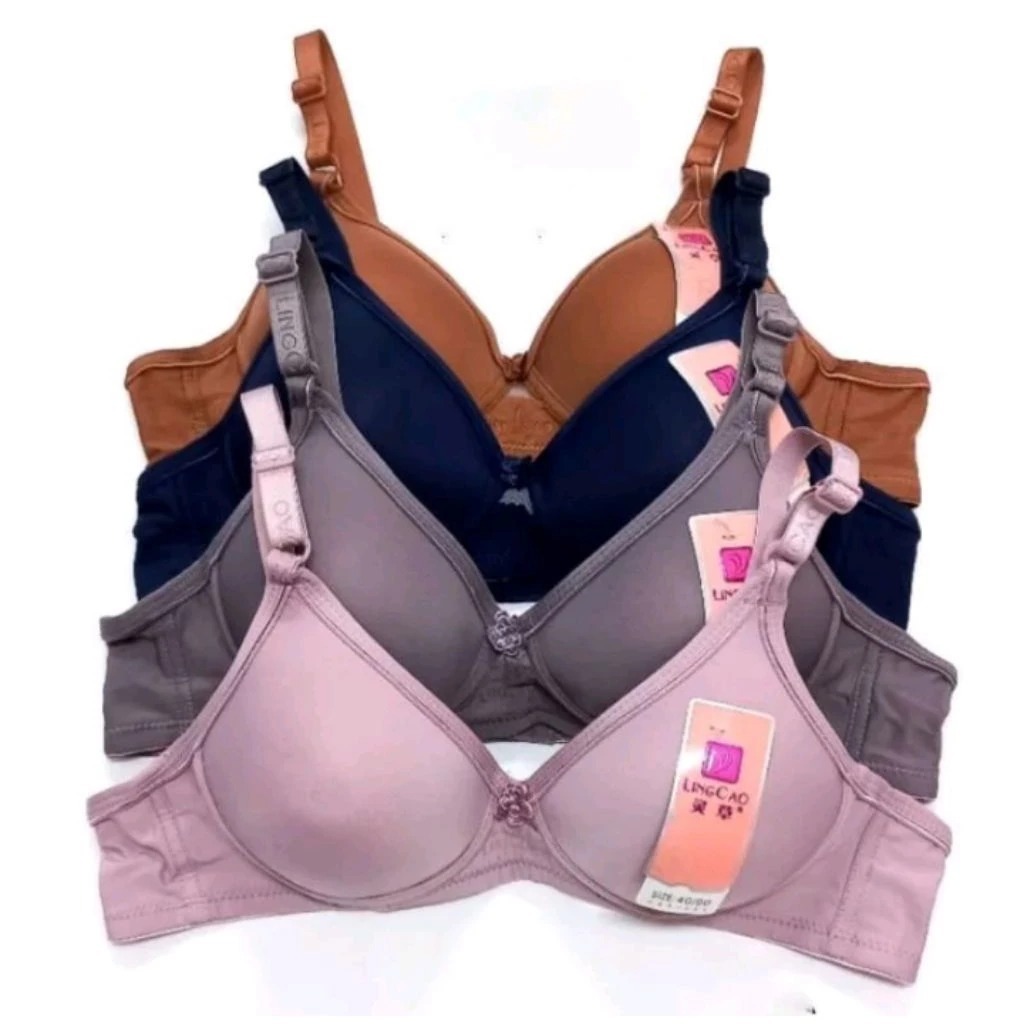 Paket 6 pcs BH lingcao original / bra push up tanpa kawat / pakaian dalam wanita
