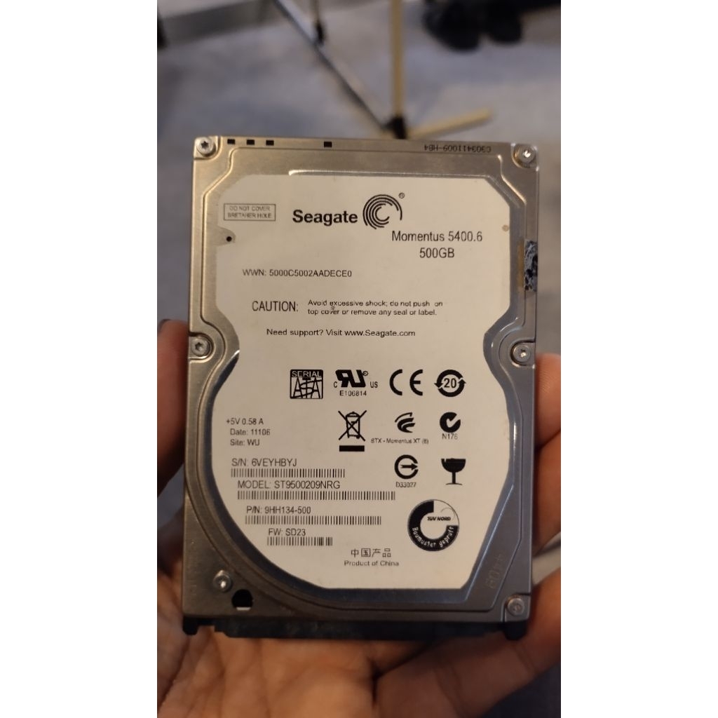 TERMURAH hardisk HDD 500GB seagate momentus original second normal