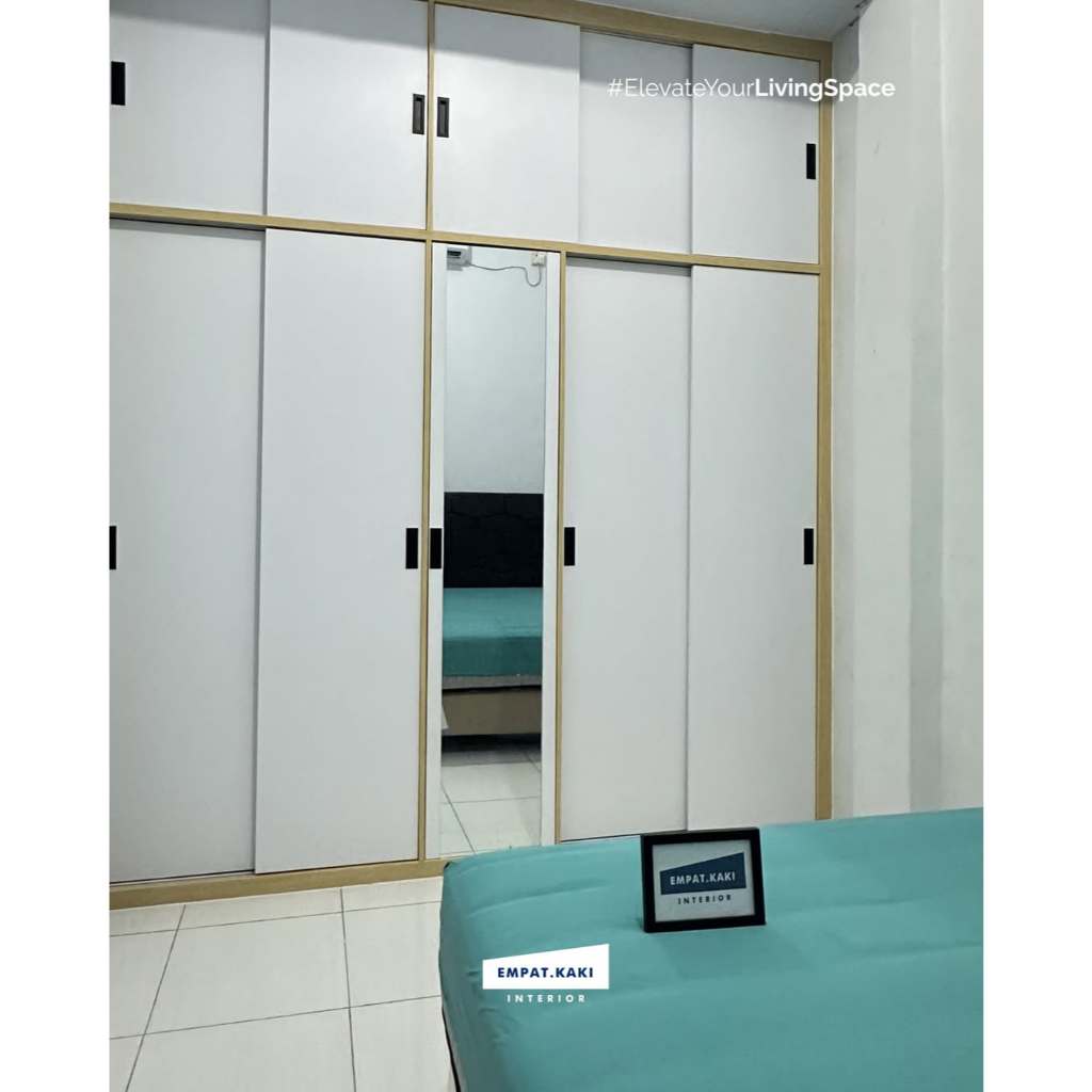 Lemari Wardrobe Sliding Modern Minimalis Custom Multiplek HPL