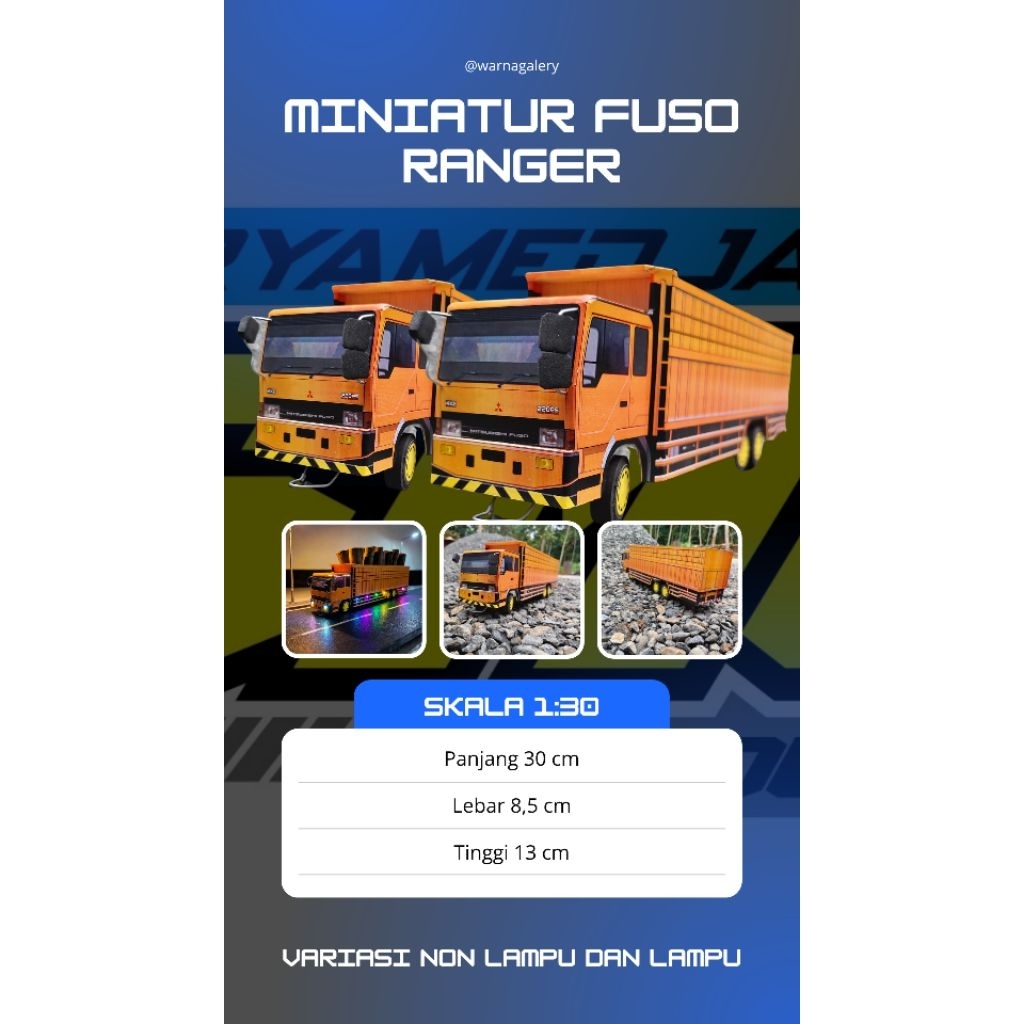 Miniatur Truk Tronton Fuso Fuso Ranger Fuso