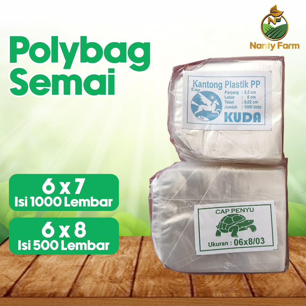 Plastik Polybag Polibag Polibeg Semai Bibit Prmbibitan ukuran 6x7 6x8