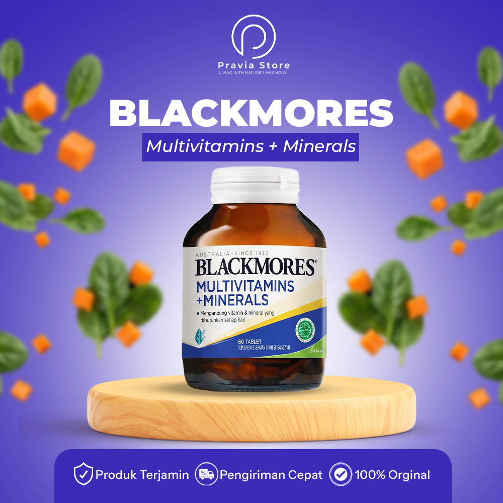 PRAVIA STORE | Blackmores Multivitamin + Mineral Original Import | Vitamin Lengkap Pria & Wanita, En