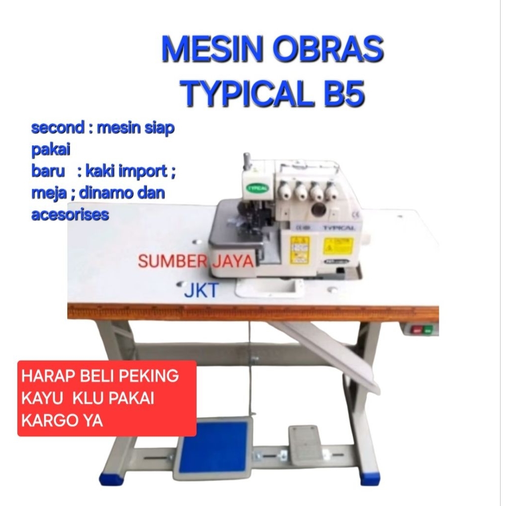 mesin obras typical b5 second dgn kaki meja dinamo baru