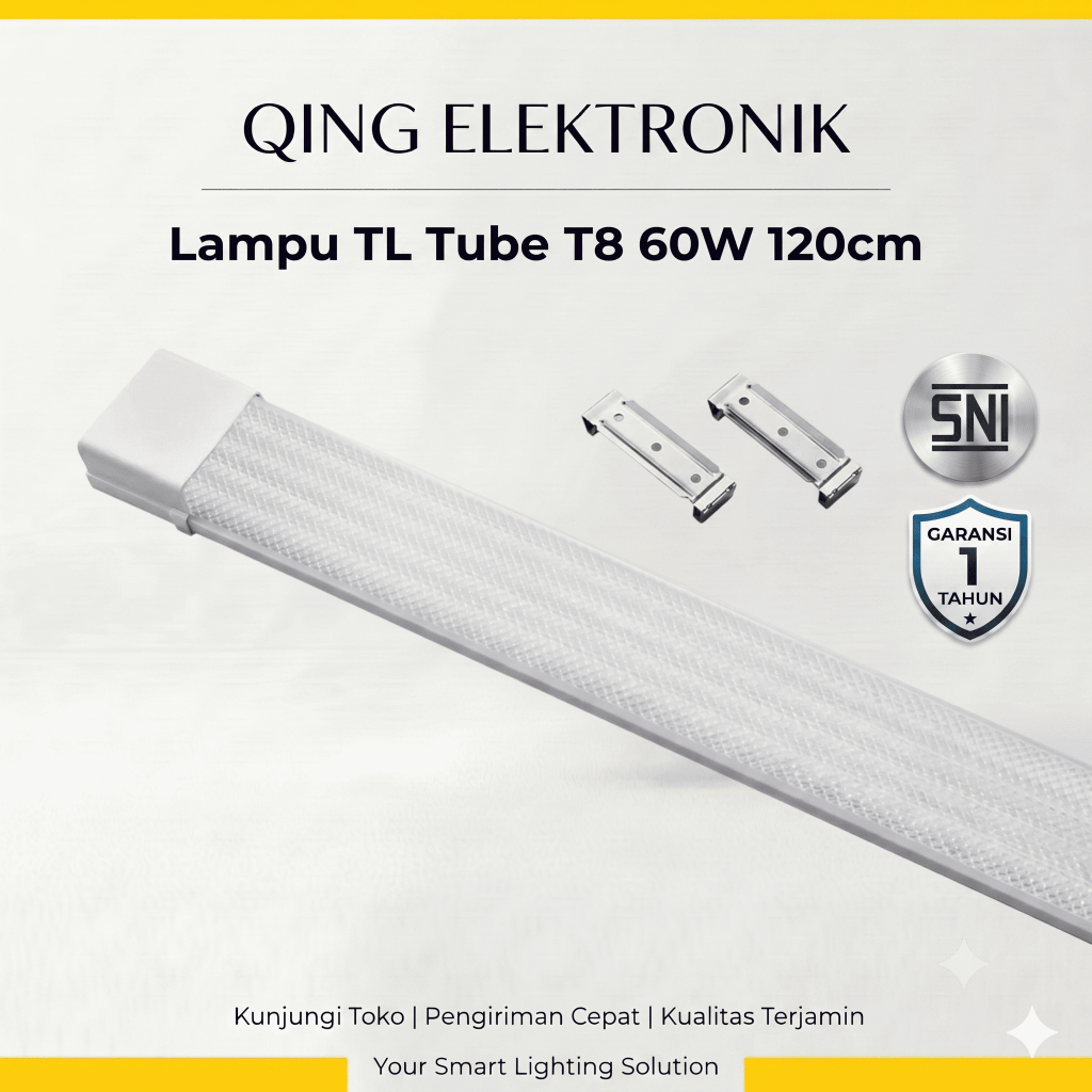 Lampu TL Slim T8 LED Kotak Tubelight LED Linear T8 60W 120CM Termurah Bergaransi