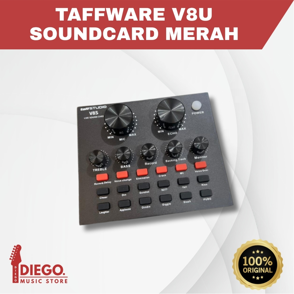 TAFFWARE V8U SOUNDCARD MERAH