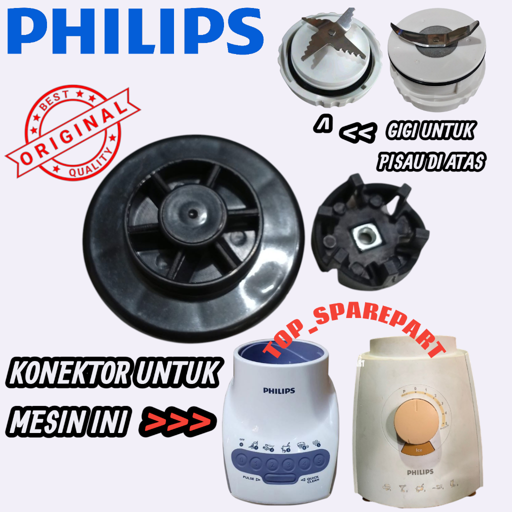 KONEKTOR BLENDER+GIGI BLENDER PHILIPS ORIGINAL HR2115 HR2116 HR1791 HR1741 HR2061 HR2071