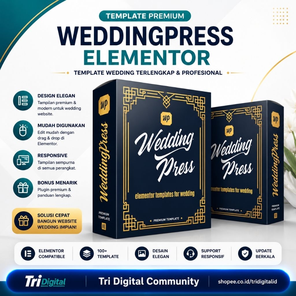 template json elementor weddingpress- Tri Digital