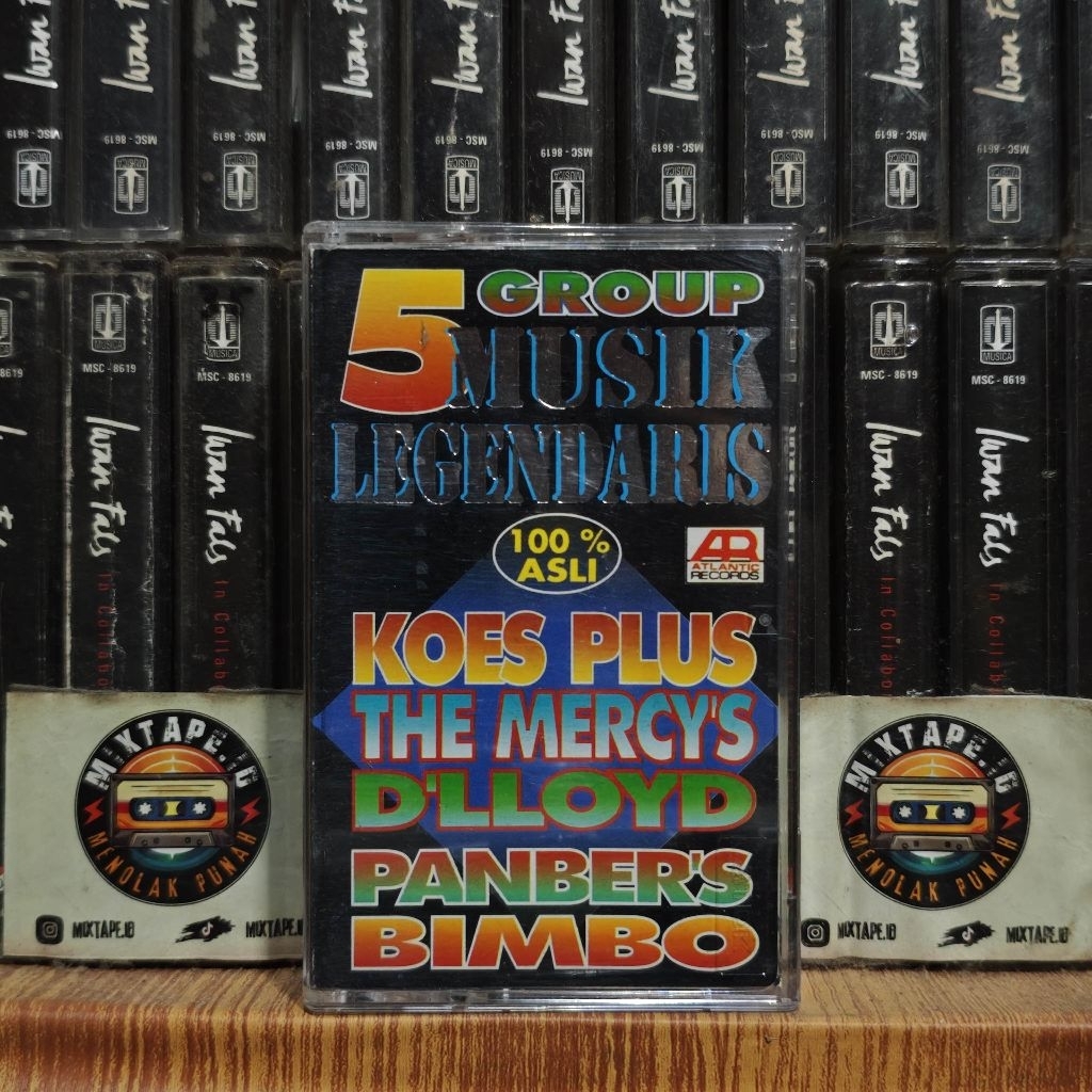 Kaset - 5 Super Group Band Musik Legendaris - Volume 5 - Kompilasi Indonesia - Panber's - Koes Plus 