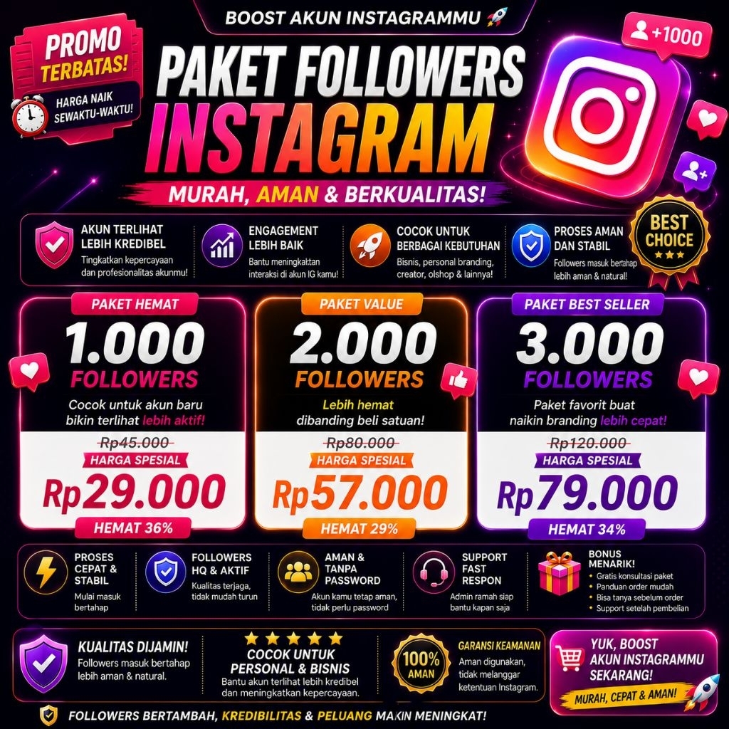 Paket Followers Inst4gr4m Murah | Akun Jadi Terlihat Lebih Profesional