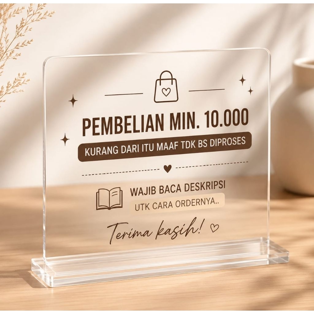 Acrylic Sheet Custom mika Lembaran 10mm bening