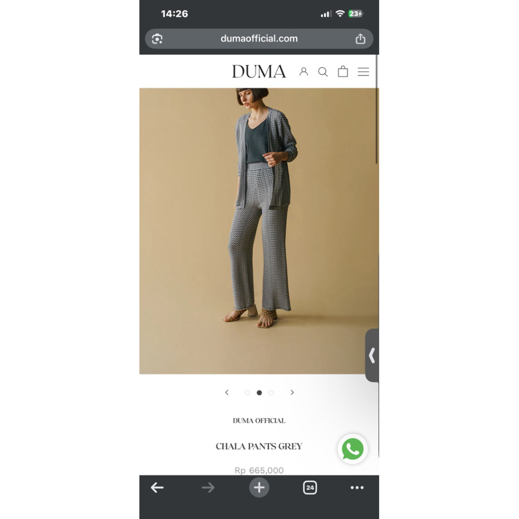 duma knit pants