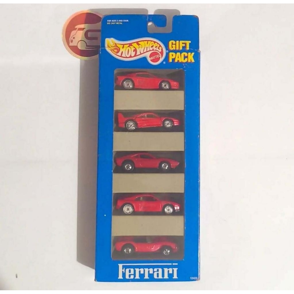 Hot Wheels Gift Pack Ferrari 5 Pack Vintage Years 1994 (Sealed - VVVHTF) - Hotwheels