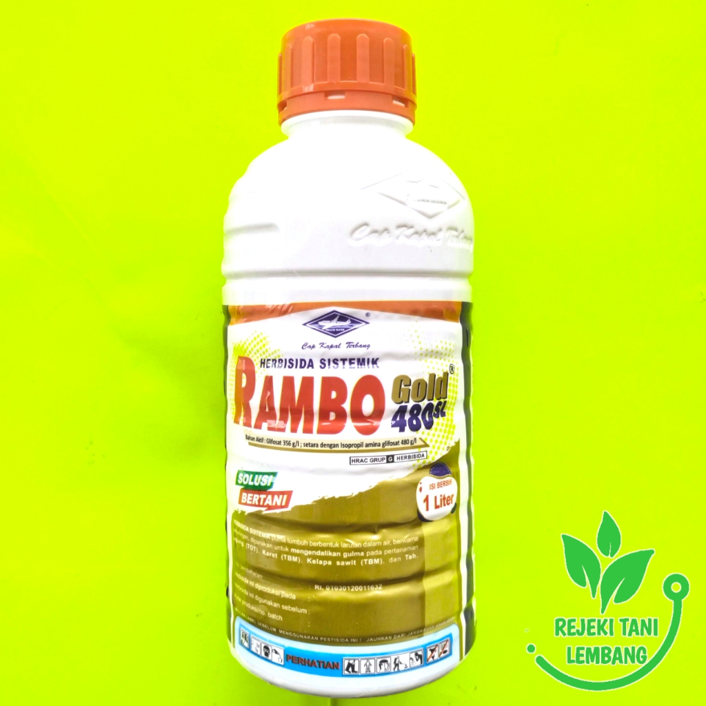 HERBISIDA SISTEMIK RAMBO GOLD 480 SL ISI 1 L PEMBASMI RUMPUT