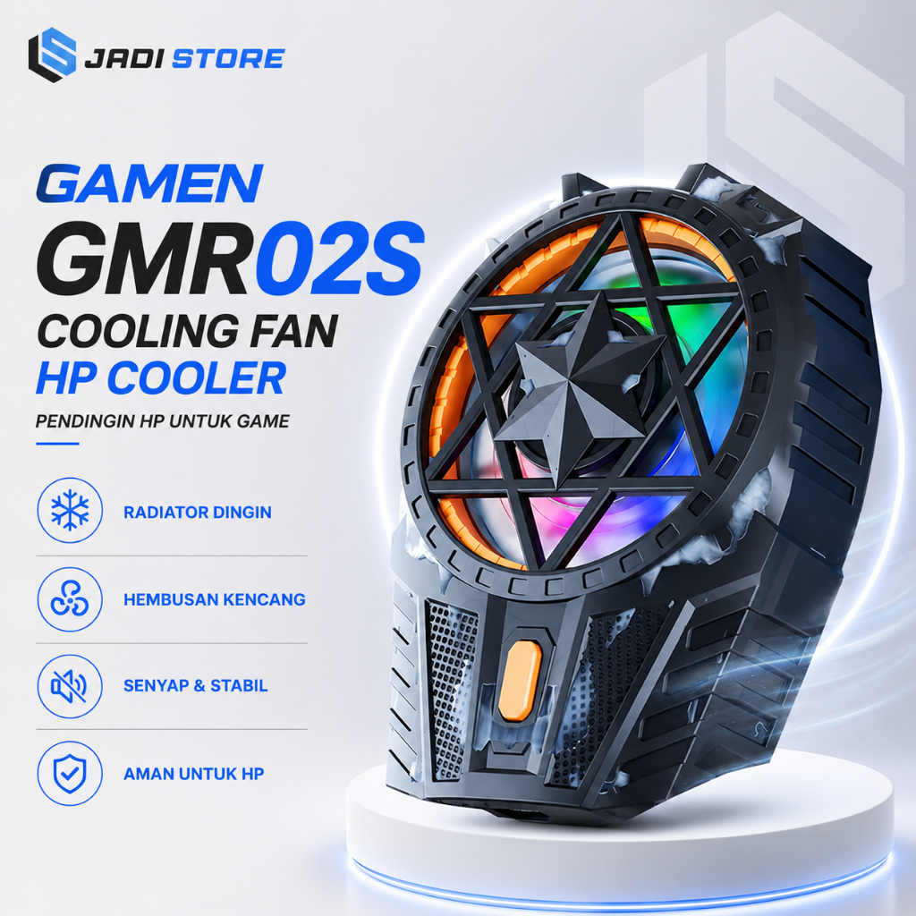 GAMEN GMR02S Cooling Fan HP Cooler Tanpa Kabel Kipas HP Gaming Fancooler  Pendingin HP Untuk Game Ra