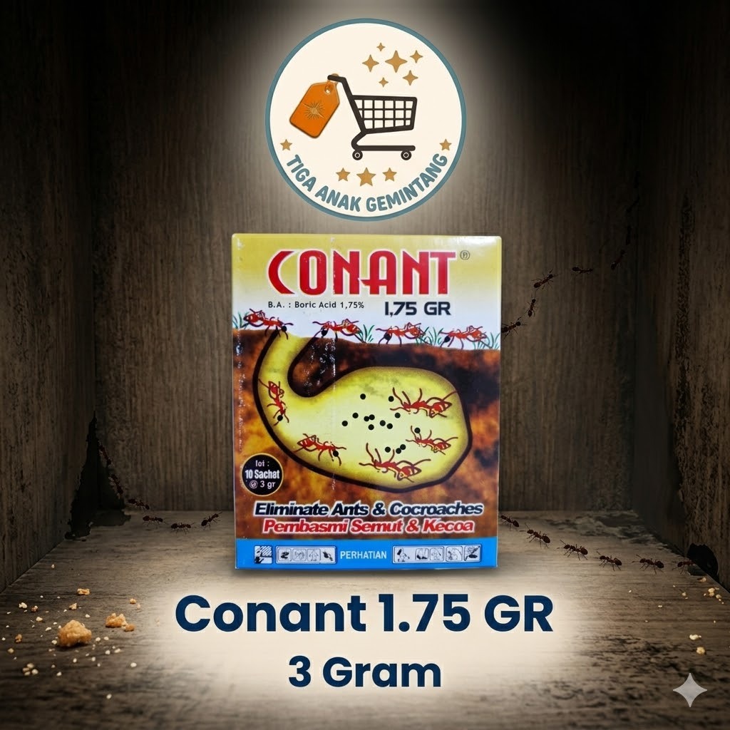Conant 1.75 GR  3 Gram - Umpan Semut dan Kecoa - Conant Sachet