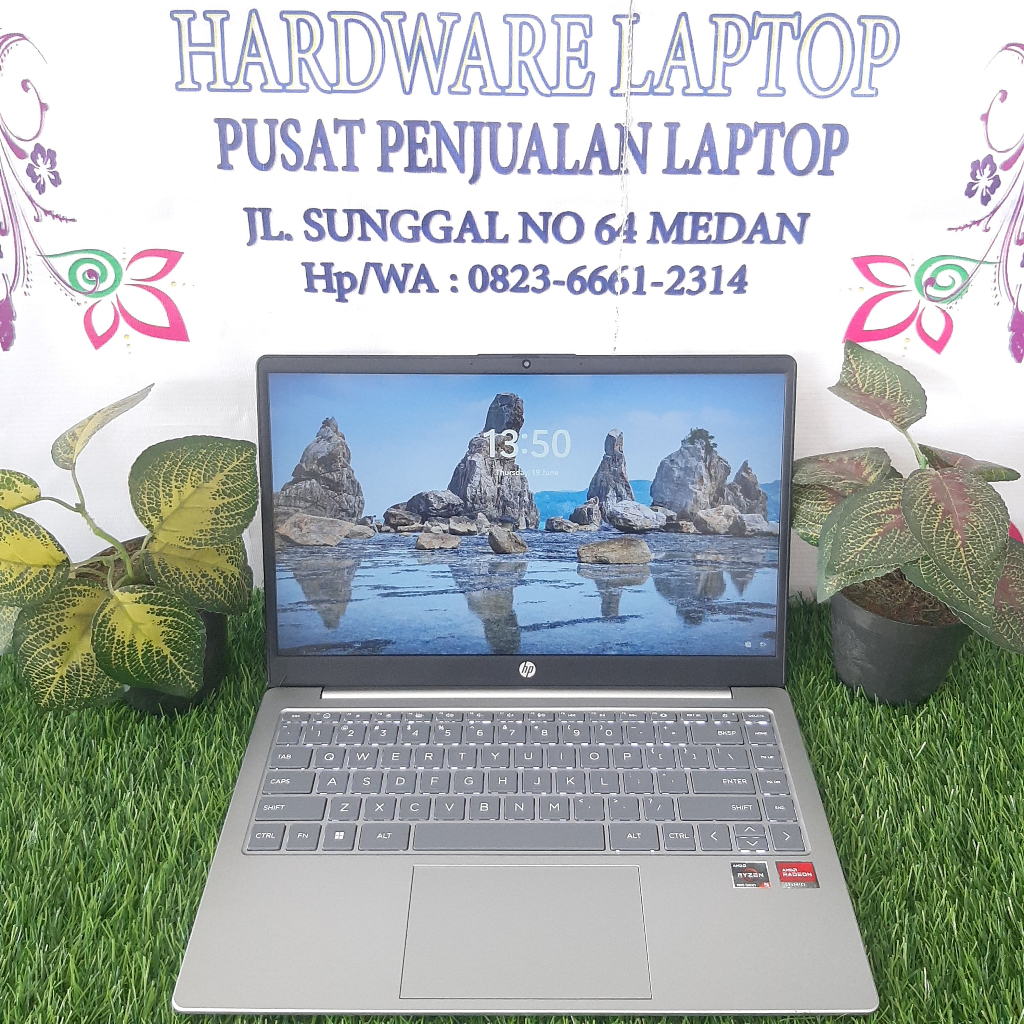LAPTOP HP 14 AMD RYZEN 5 7520U RAM 8GB SSD NVME 512GB  KEYBORD BACKLIGHT