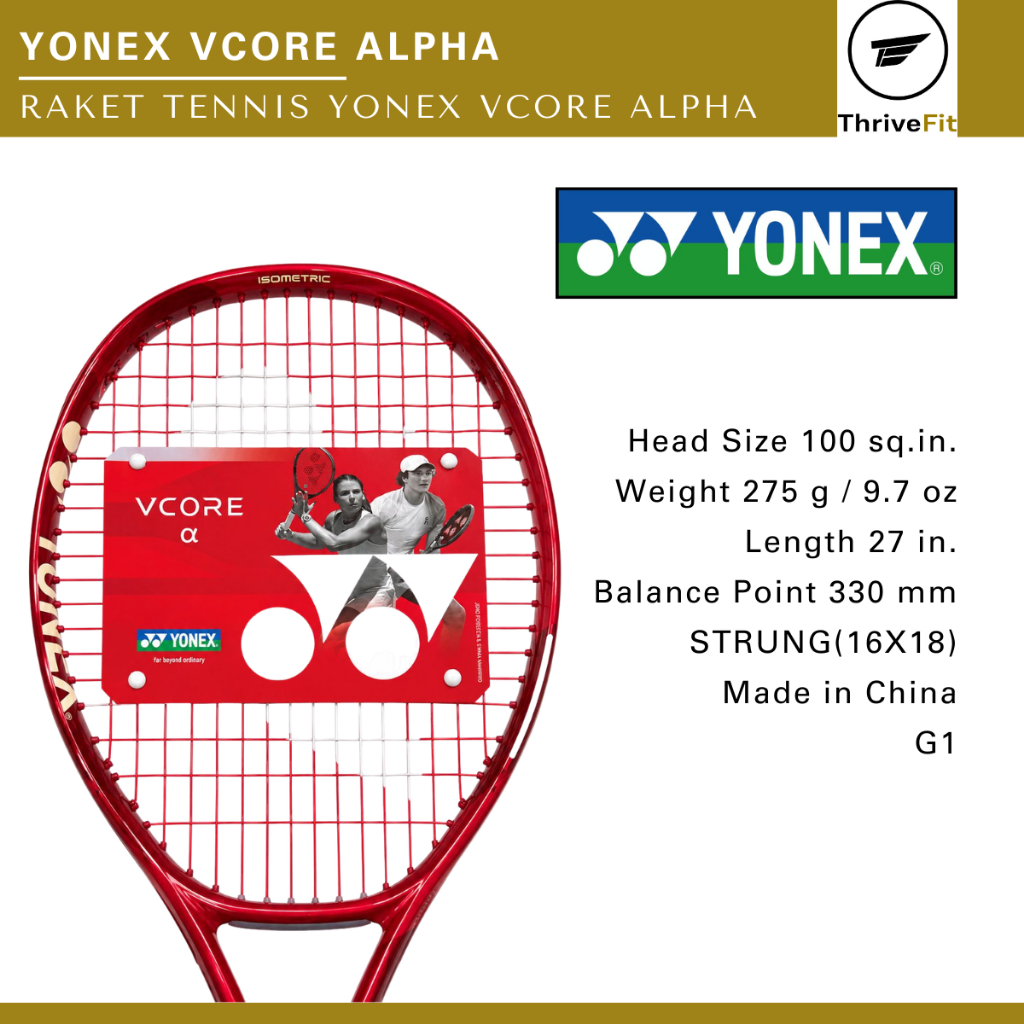 YONEX VCORE Tennis Racket / Raket Tenis Yonex Vcore