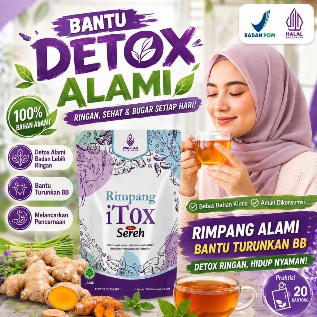 ITOX DETOX & sliming tea teh diet pelangsing obat diet teh pelangsing teh detox BPOM