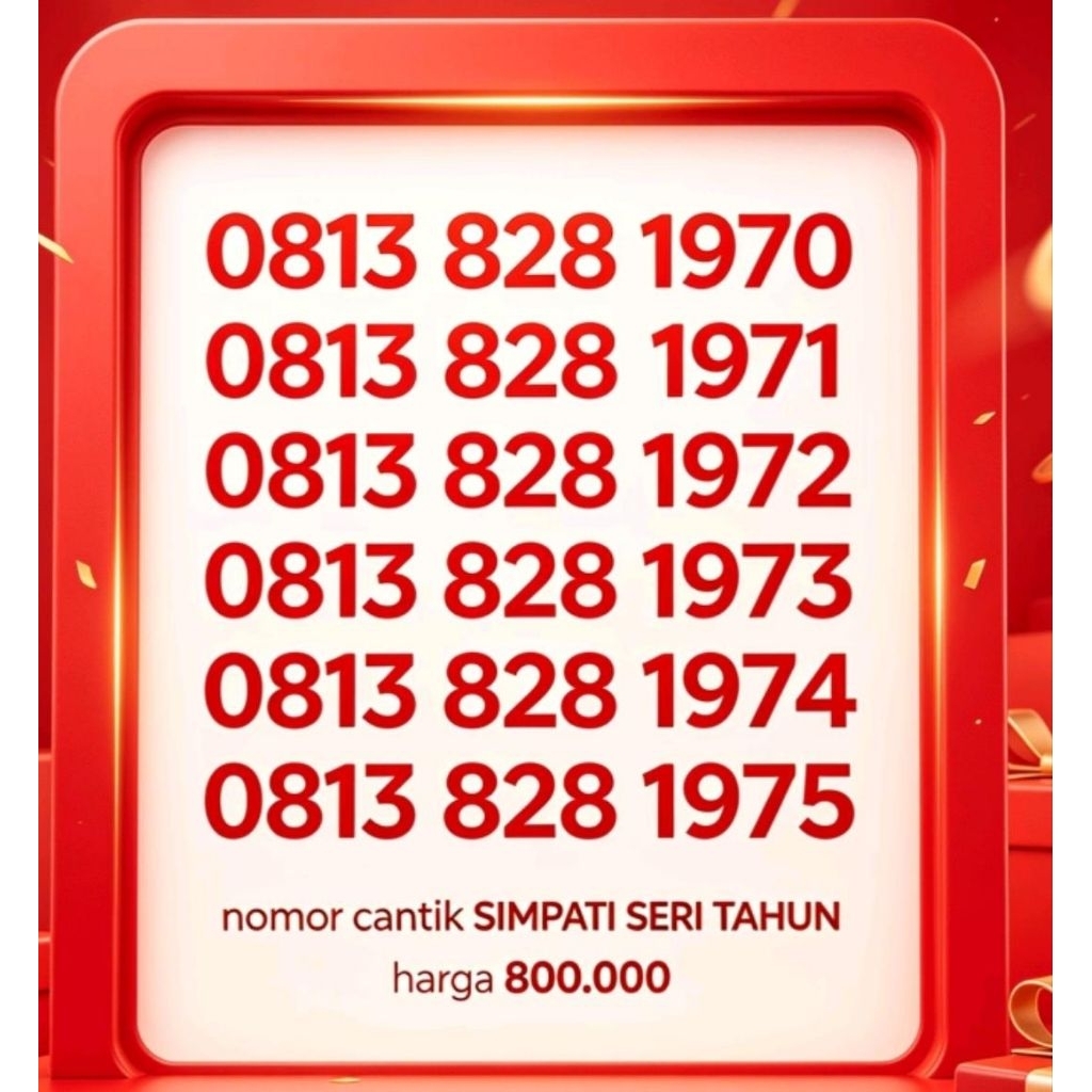 NOMOR CANTIK SIMPATI 11 ANGKA SERI TAHUN