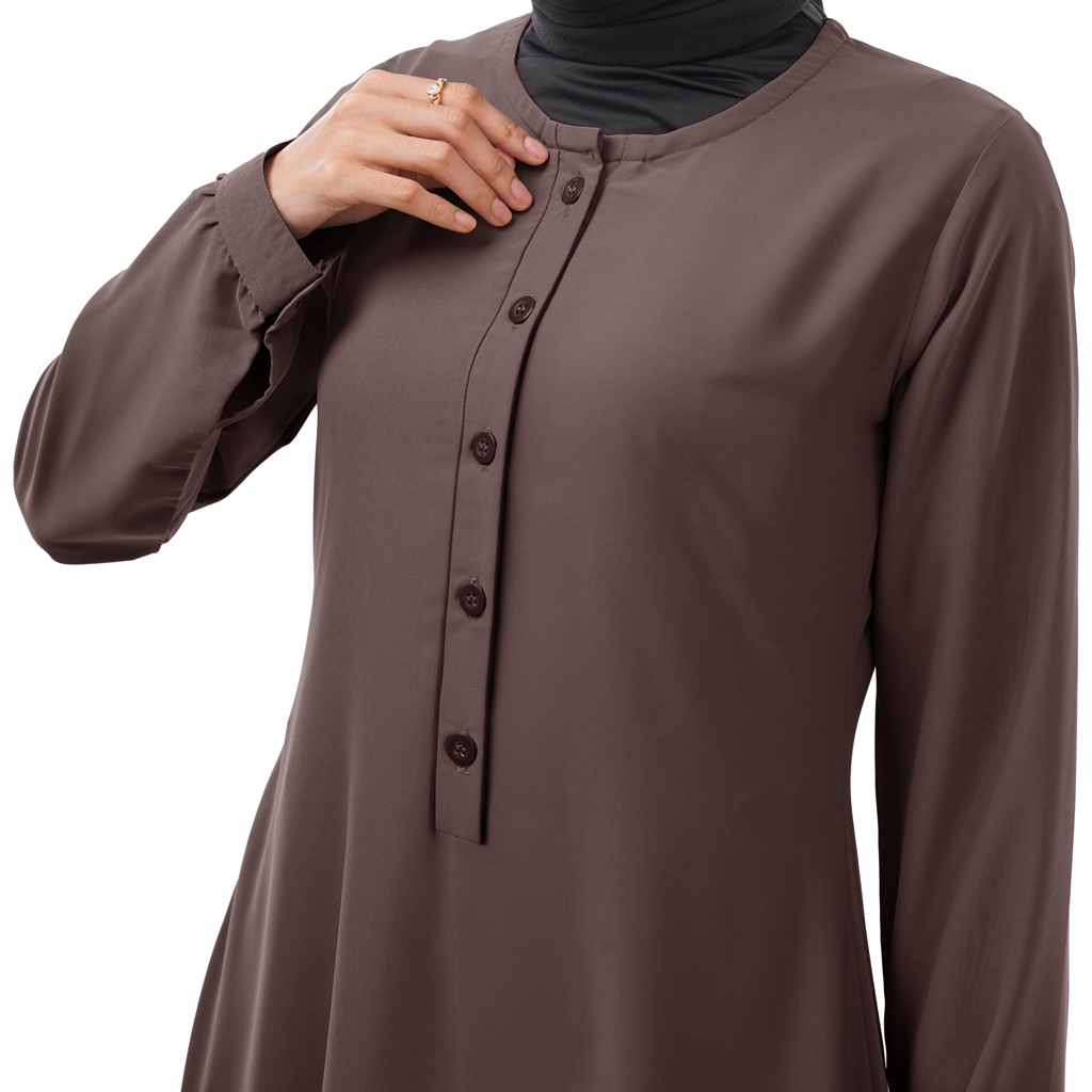 100% Aman Jasmine Dress Gamis Polos Longdress Barbara Silk