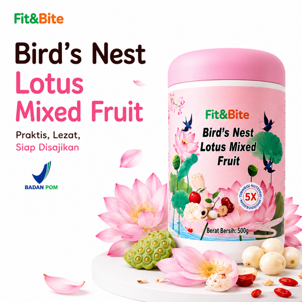 oufen lotus root bird nest mixed fruit oufen halal dan bpom