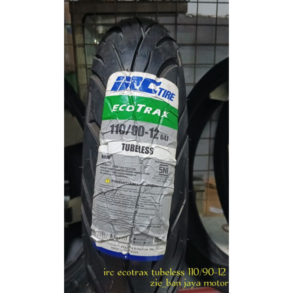 Ban tubeless irc ecotrax 110/90-12 ban belakang  scoopy donat - free pentil