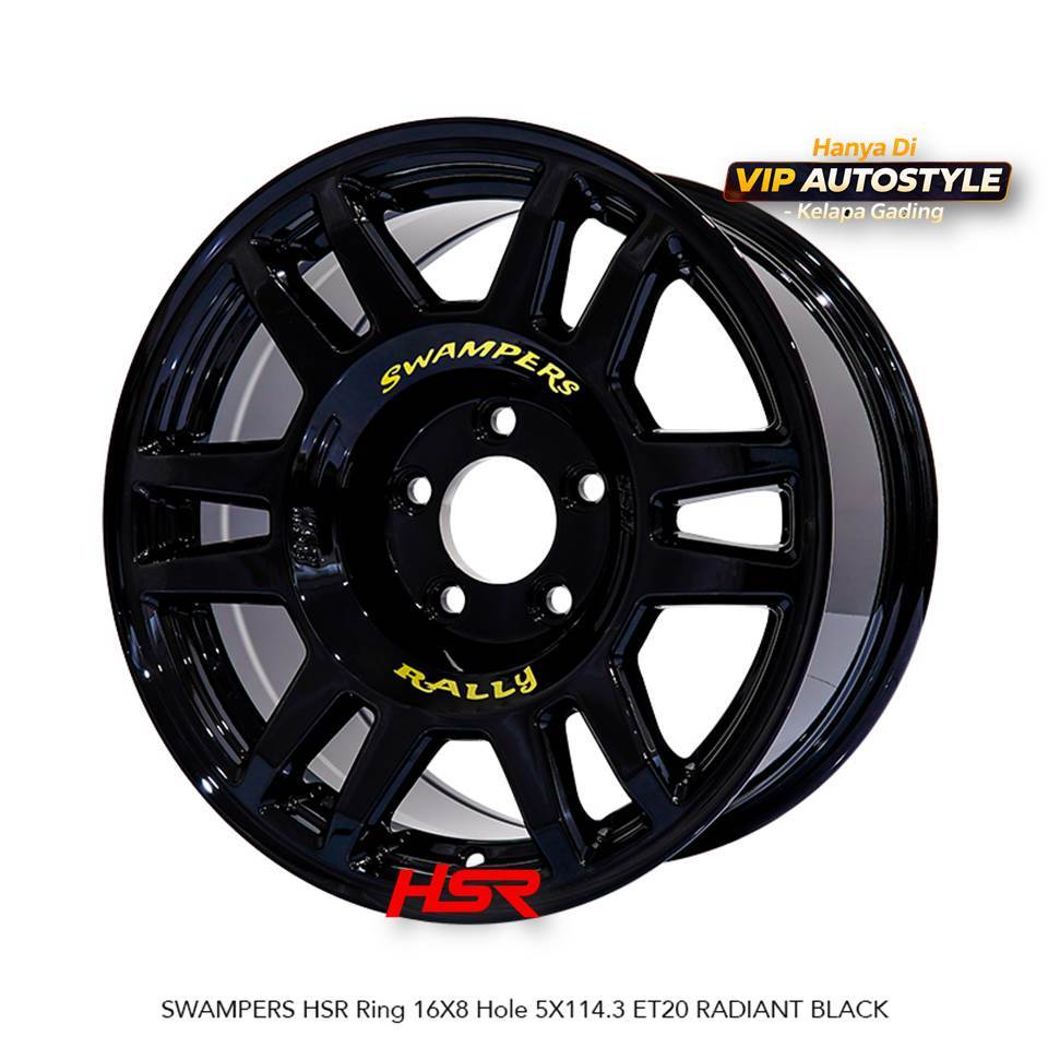VELG MOBIL R16 UNTUK XTRAIL, TERIOS, RUSH, OMODA | HSR SWAMPERS RING 16 LEBAR 8 | HSR VIP AUTOSTYLE