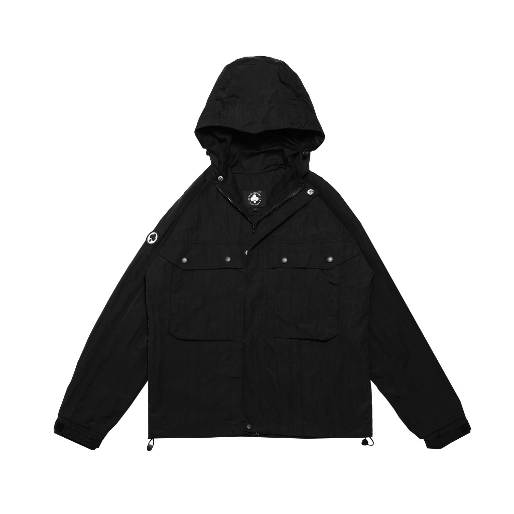 Nocturnalside - INVERNEST gorpcore jacket casual football big pocket Dusky crngkle black