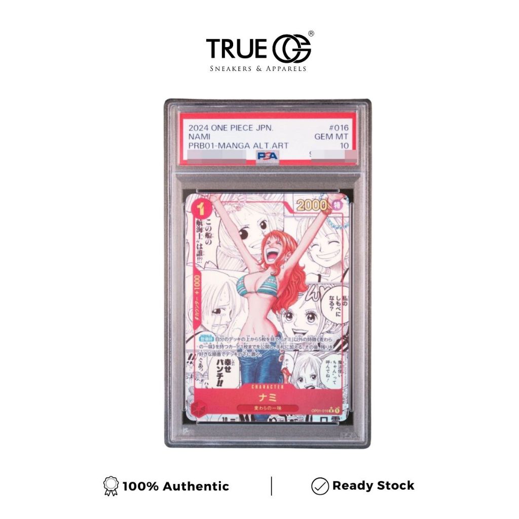 One Piece Card PSA 10 OP01-016 Nami Rare Manga PRB01