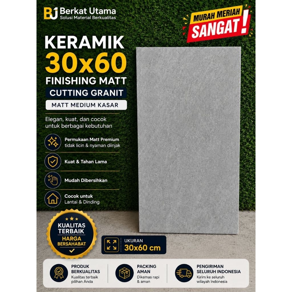 Keramik 30x60 cutting granit ABU GREY MATT KASAR VRNA