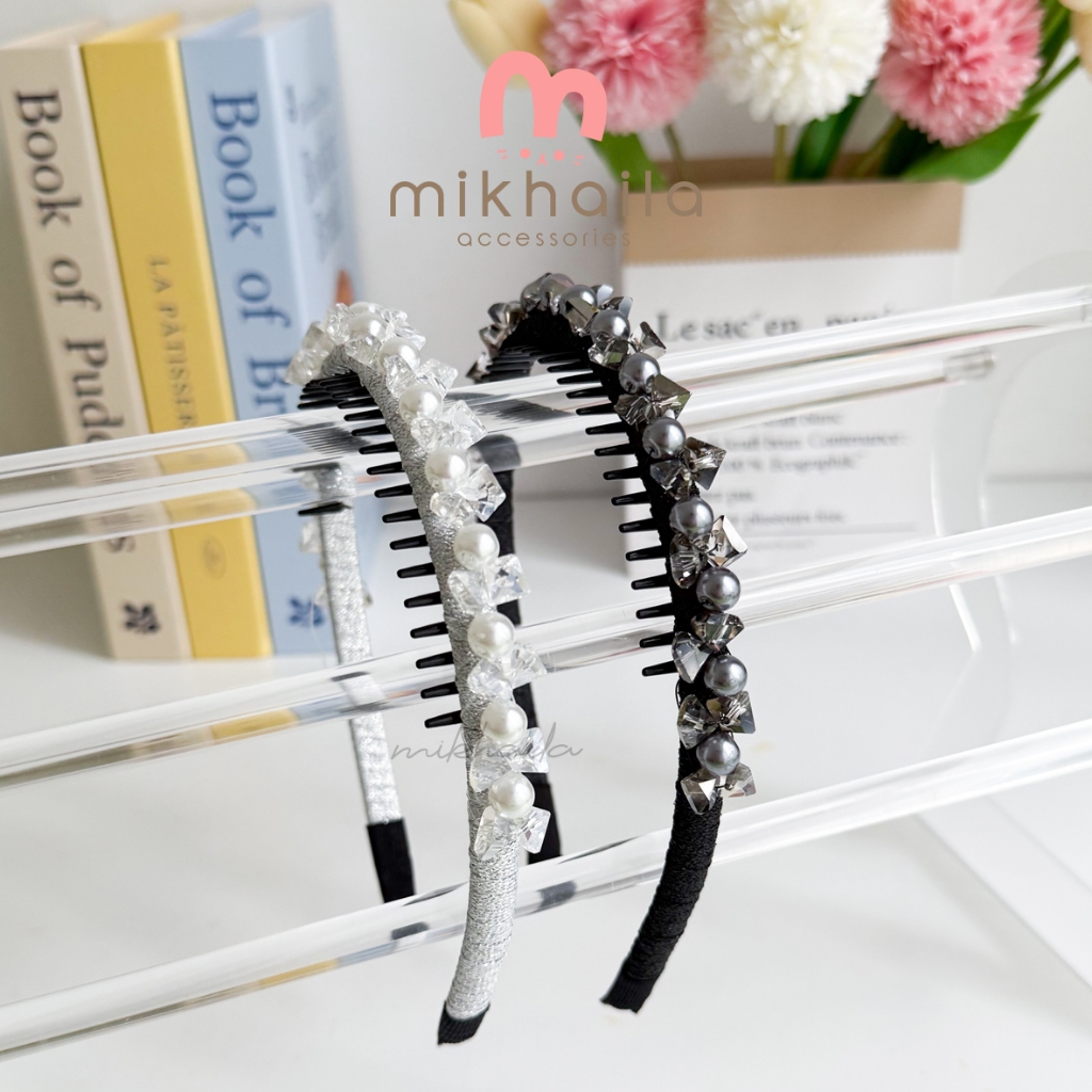 READY STOCK Bando Sirkam Mutiara Wanita Import Bangkok Accessories Rambut