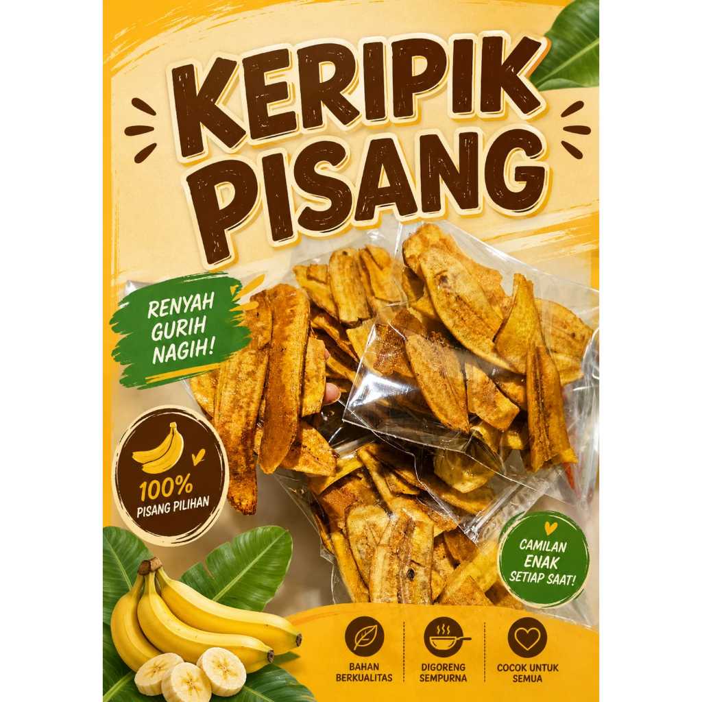 KERIPIK PISANG NADIN SNACK SS 1 BALL 500GR / CIMOL DAUN JERUK (ORIGINAL/PEDAS)/ STIK KENTANG (ORIGIN