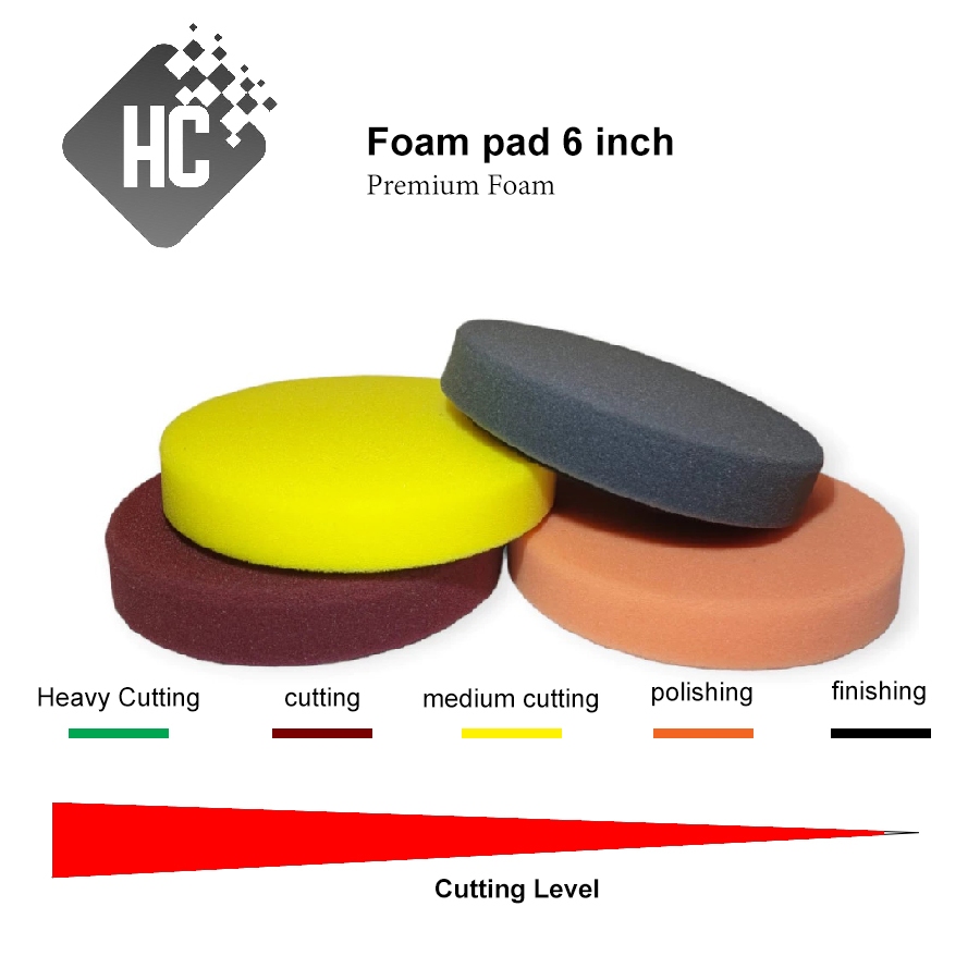 Foam Pad 6 inch, busa poles mobil, sponge buff, polishing pad