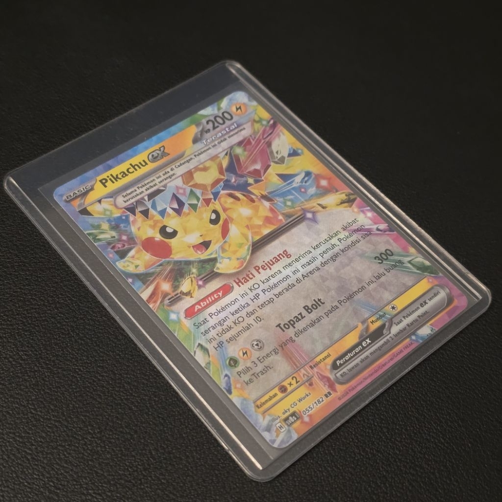 Pikachu EX 055/182 RR | Kilat Rasi | Pokemon TCG Indonesia
