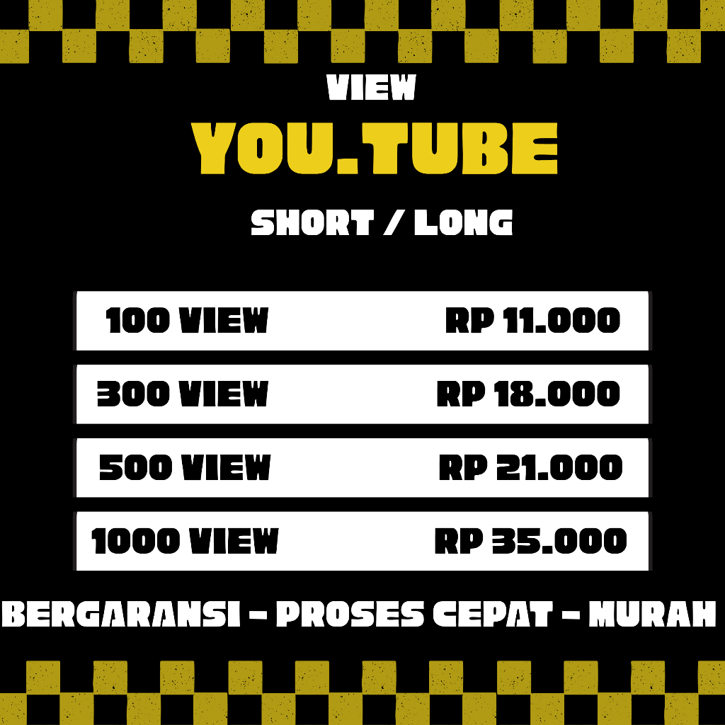 Promo View Youtube Proses Cepat Non Drop Bergaransi