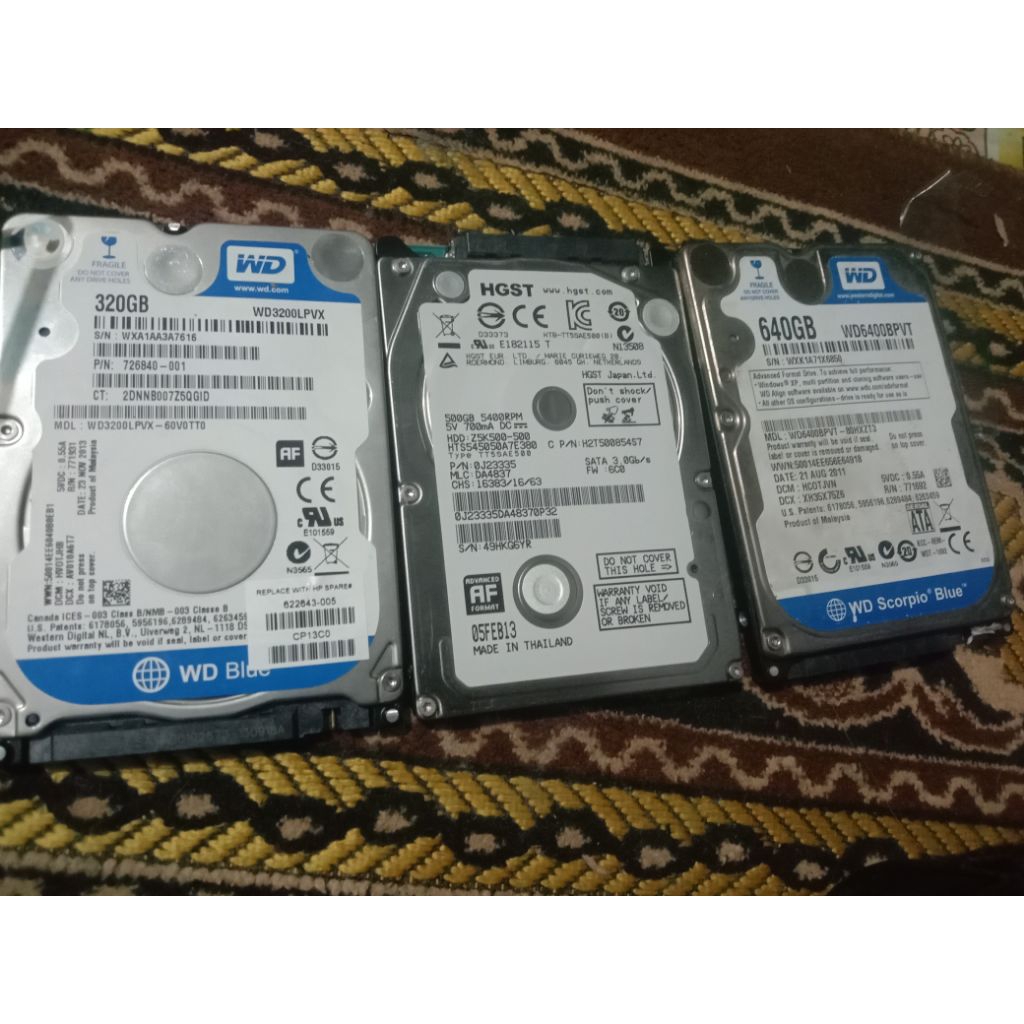 HDD laptop 750gb merk Samsung
