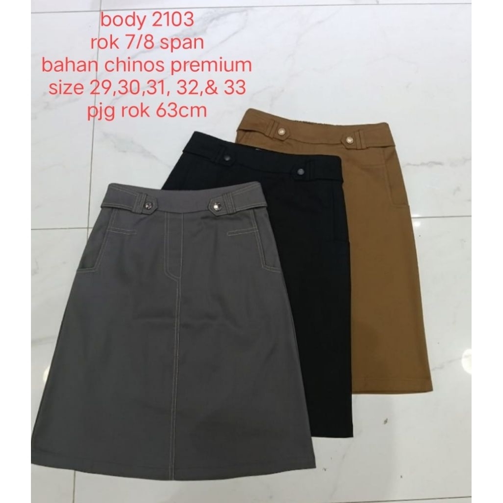 rok 7/8 span BODYPOWER bahan chinos premium