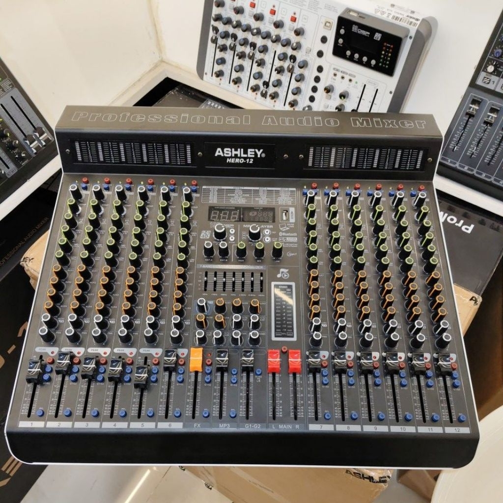 MIXER AUDIO ASHLEY HERO 12 ASHLEY HERO12 ORIGINAL 12 CHANNEL