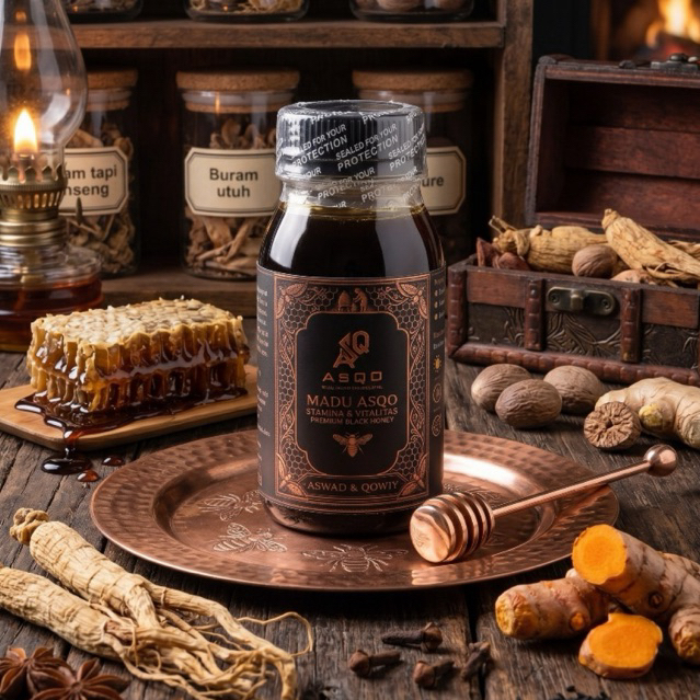 Madu ASQO - Madu Hitam Stamina Pria Dewasa 1 Botol