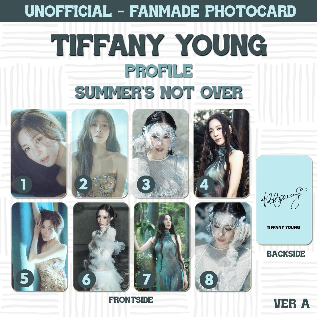 PC-0040, Unofficial Fanmade Photocard Tiffany Young SNSD Girls Generation Summers Not Over Profile