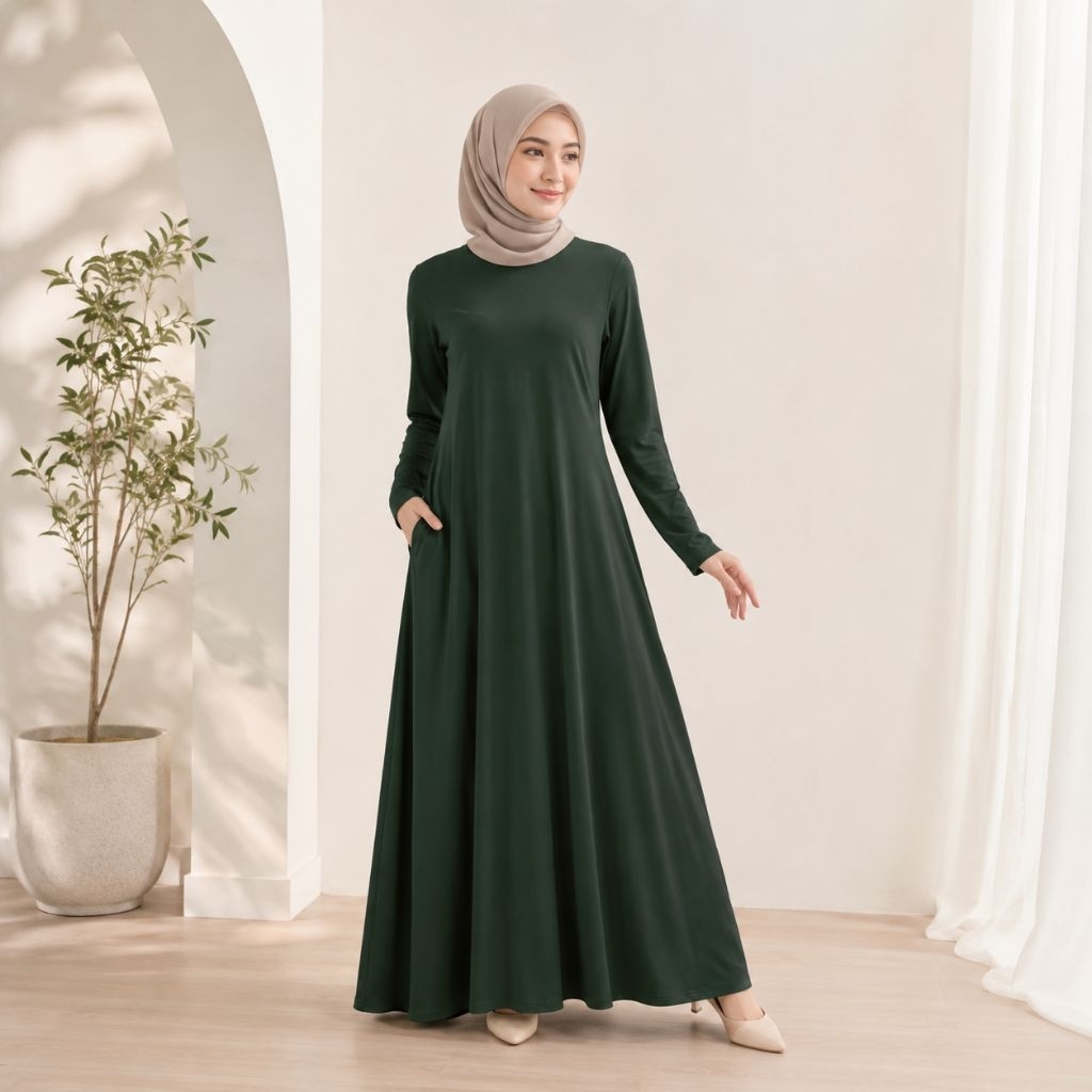 Gamis Jersey Premium 50 - 80 Kg | Dress Gamis Basic Jersey