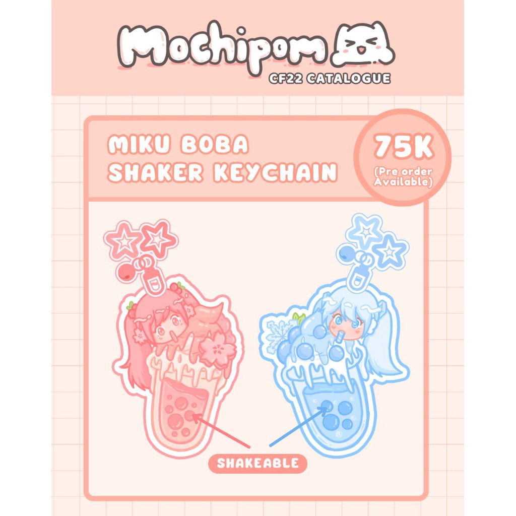 Hatsune Miku Keychain Milkshake (Shaker Series)
