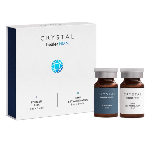NMN Crystal Healer Pdrn Ha Amino Skinbooster Wajah Generasi Terbaru