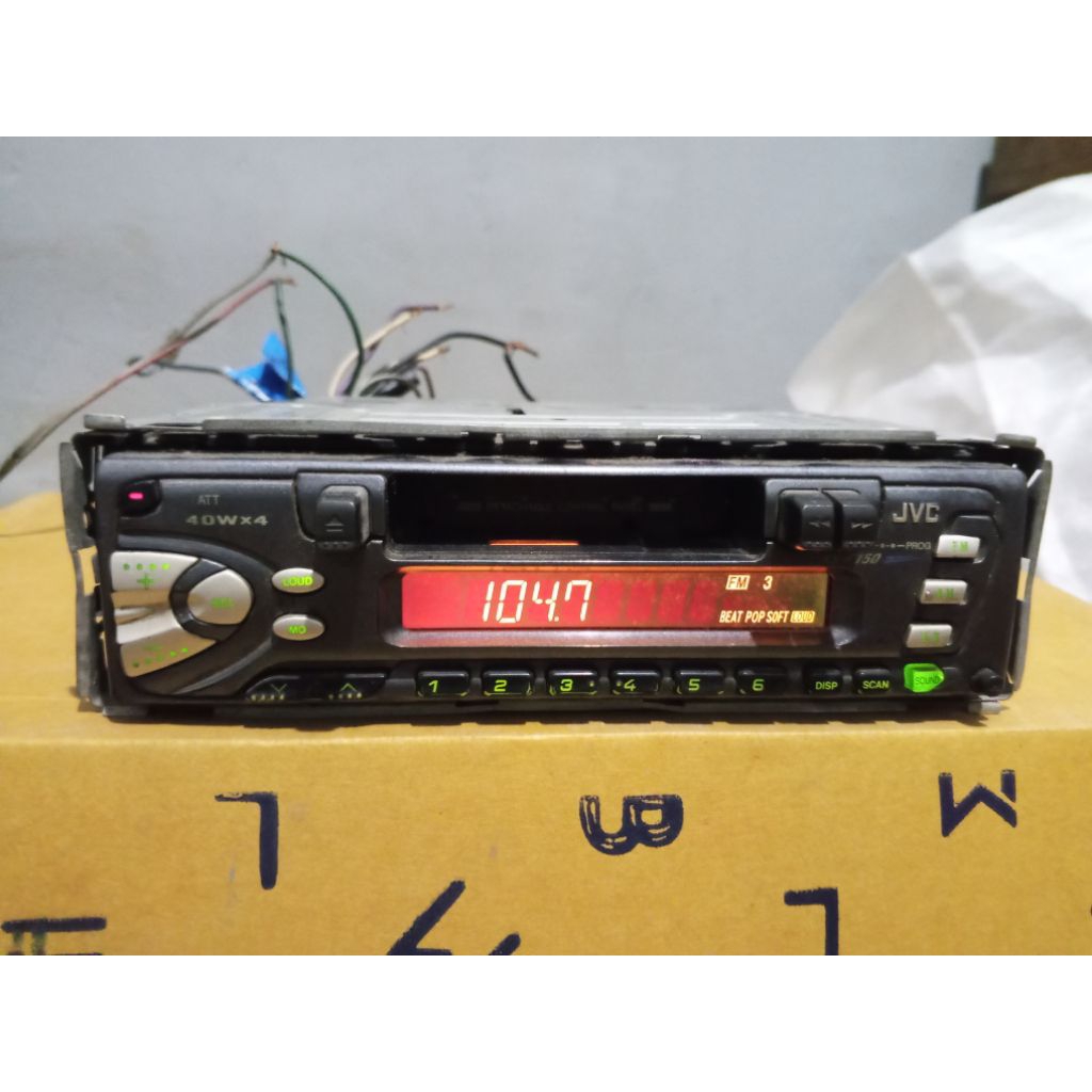 single din jvc tape mobil